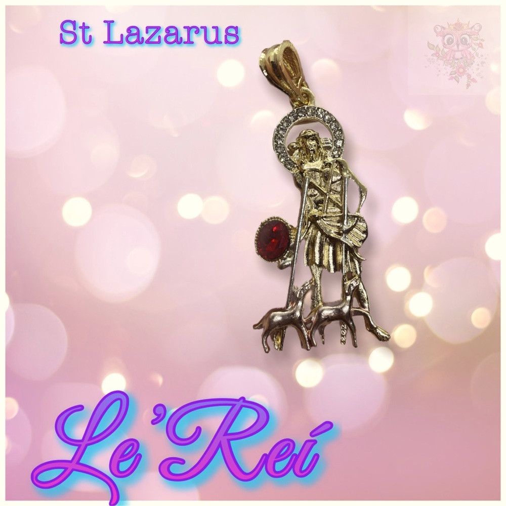 Unisex Gold-Filled St Lazarus Pendant